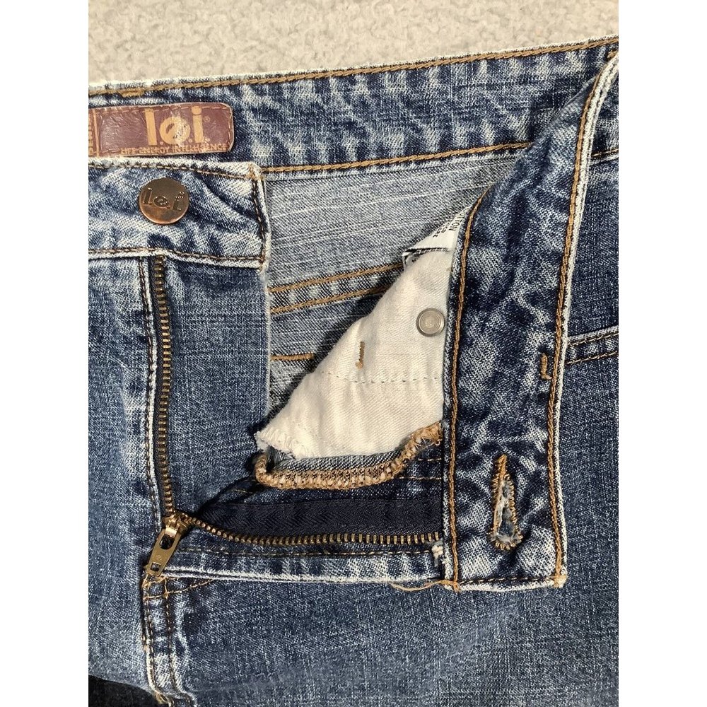 LEI Vintage Denim Jean Skirt Cotton Y2K Junior Size 3 - Picture 4 of 11
